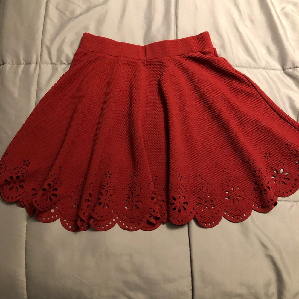 Red shirt skirt